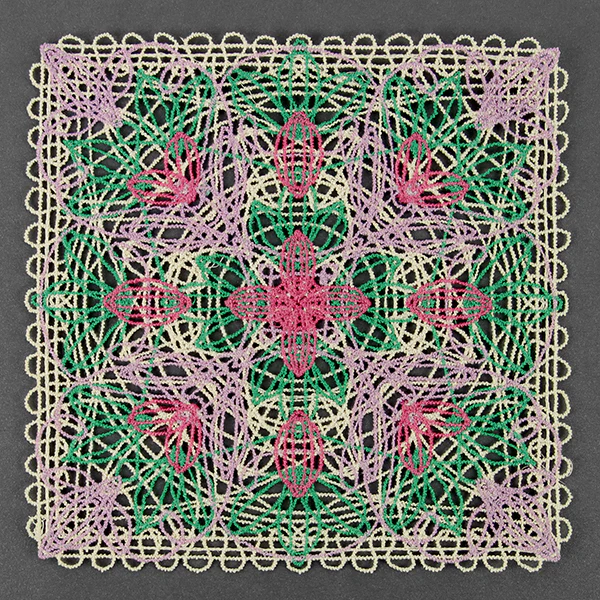 Spring Floral Granny Square (Battenburg Lace) - Image 10