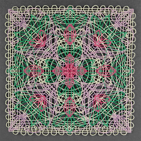 Spring Floral Granny Square (Battenburg Lace) - Image 3