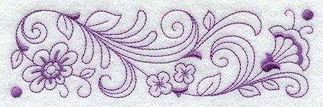 Spring Flower Border (Redwork) - Image 2