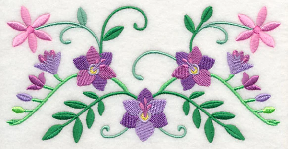 Spring Flower Bouquet Border