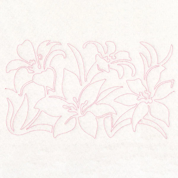 Spring Flowers - Lilies (Edge-to-Edge Quilting)