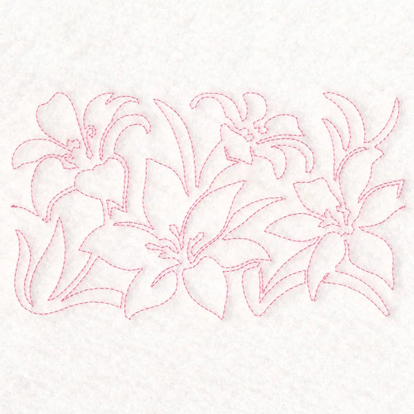 Spring Flowers - Lilies (Edge-to-Edge Quilting) - Image 4
