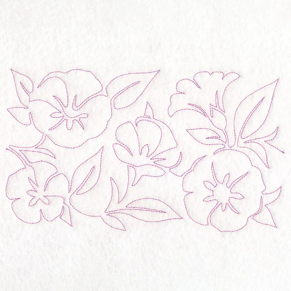 Spring Flowers - Morning Glories (Edge-to-Edge Quilting) - Image 2