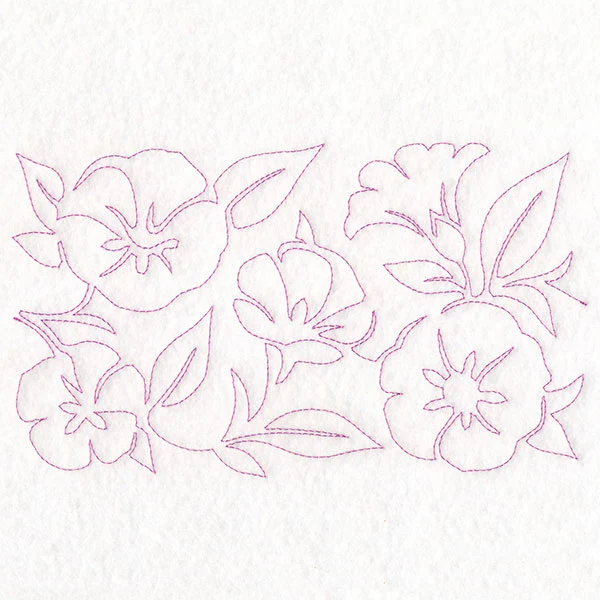 Spring Flowers - Morning Glories (Edge-to-Edge Quilting) - Image 3