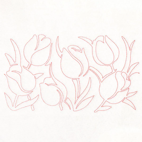 Spring Flowers - Tulips (Edge-to-Edge Quilting)