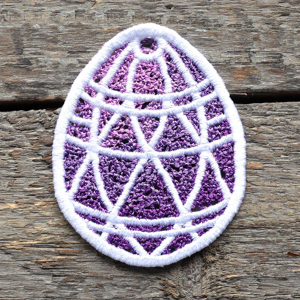 Spring Geometric Easter Egg Ornament (Lace) - Image 4