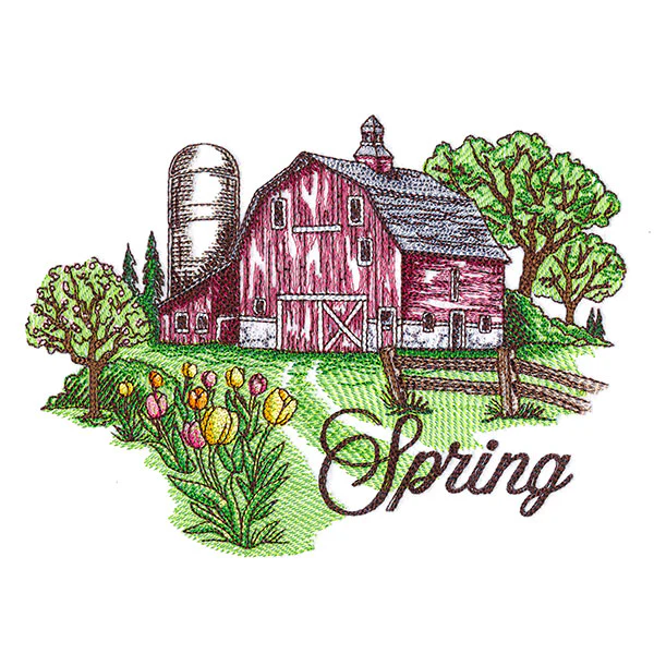 Spring in the Country Barn Scene - Image 4