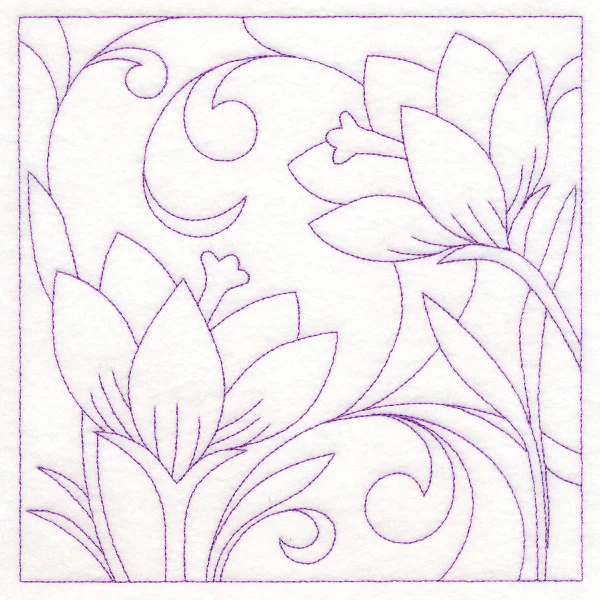 Spring Quilting - Crocuses (Double Run) - Image 4