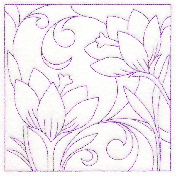 Spring Quilting - Crocuses (Double Run) - Image 7