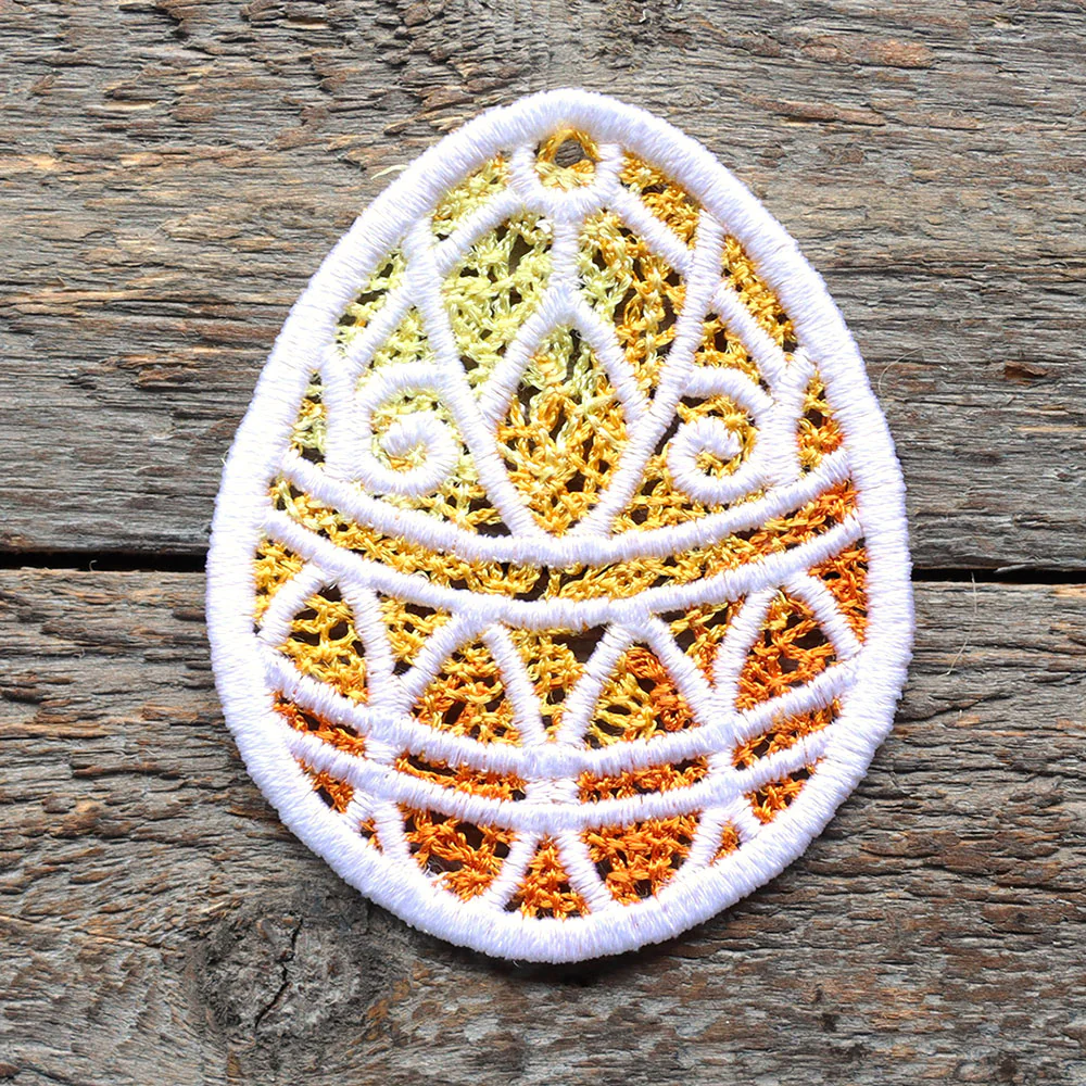 Spring Scrollwork Easter Egg Ornament (Lace) - Image 5