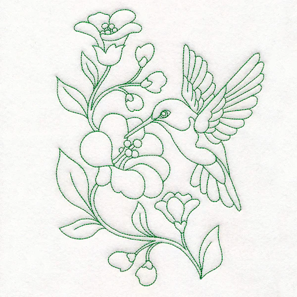 Spring Things Flowers - Hummingbird (Vintage) - Image 2