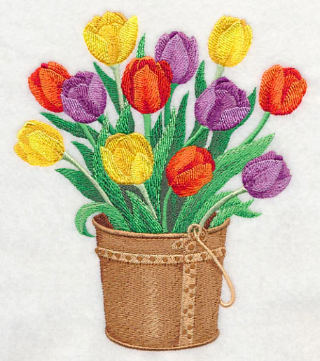 Spring Tulips in Pail - Image 2