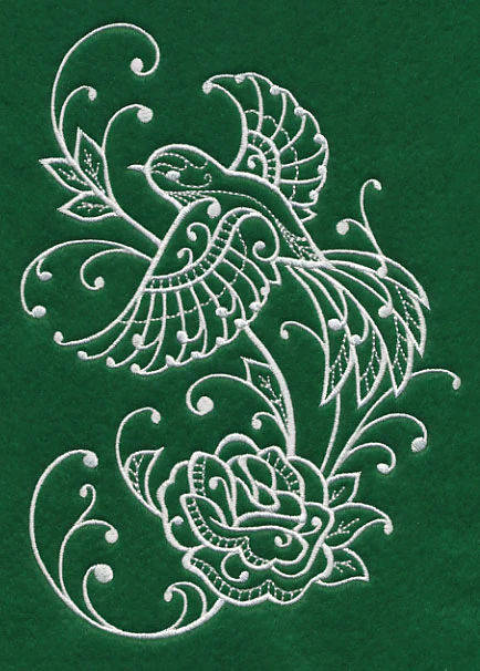 Spring Whitework Bird - Image 3