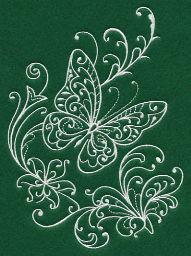 Spring Whitework Butterfly 1 - Image 3