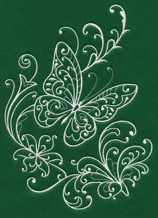 Spring Whitework Butterfly 1 - Image 4