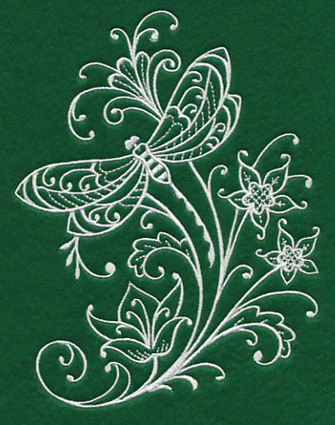 Spring Whitework Dragonfly - Image 3
