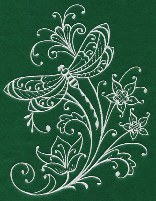 Spring Whitework Dragonfly - Image 4