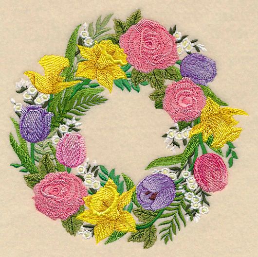 Spring Wreath of Blooms - Image 2