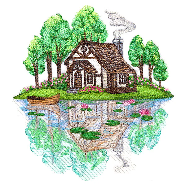 Springtime Cottage Scene - Image 3