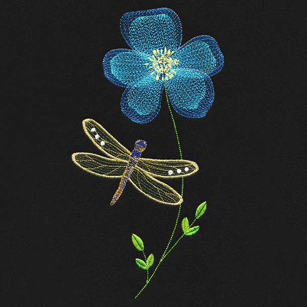 Springtime Treasures - Baby Blue Eyes and Dragonfly - Image 2