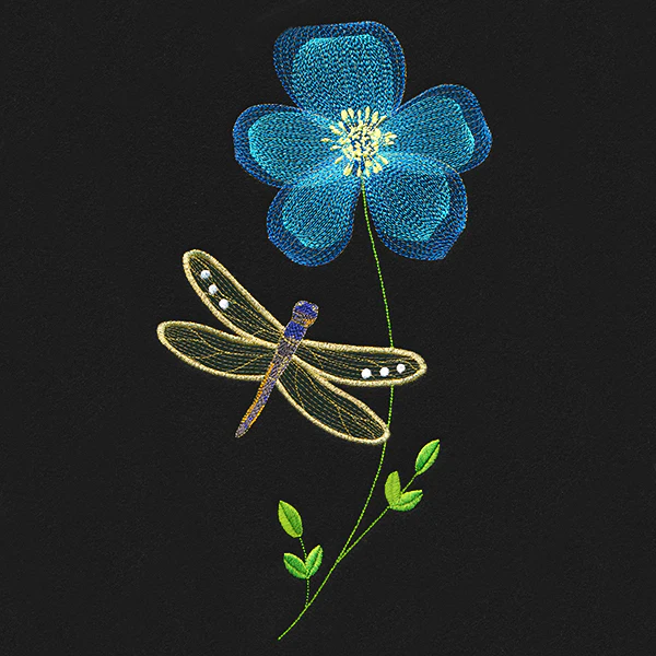 Springtime Treasures - Baby Blue Eyes and Dragonfly - Image 5