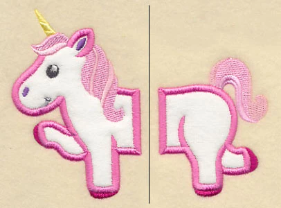 Spunky Unicorn (Split, Applique) - Image 2