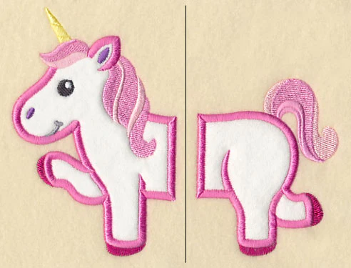 Spunky Unicorn (Split, Applique) - Image 3