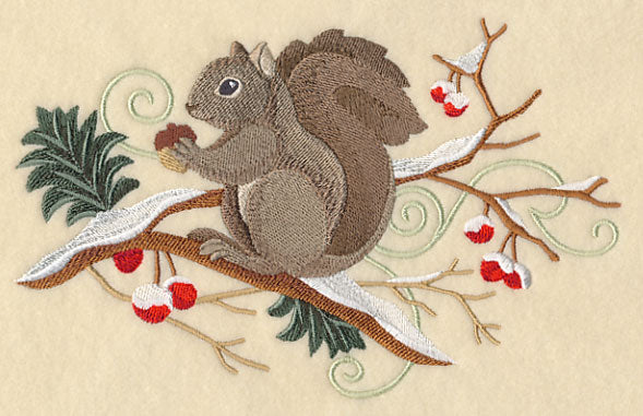 Squirrel and Winter Branch Spray - Image 3