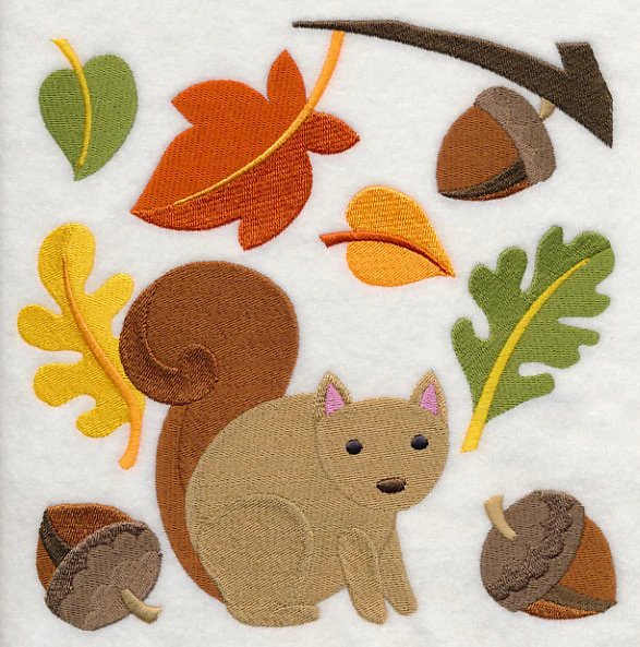 Squirrel in Autumn Acorns - Image 6