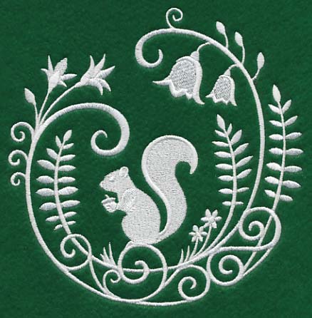 Squirrel Whitework Scene - Image 3