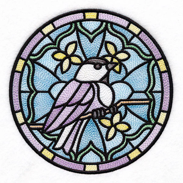 Stained Glass Birds - Chickadee - Image 3