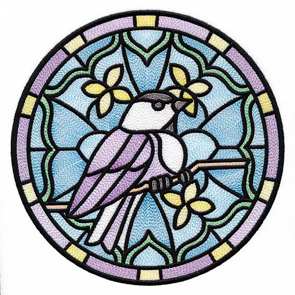 Stained Glass Birds - Chickadee - Image 5