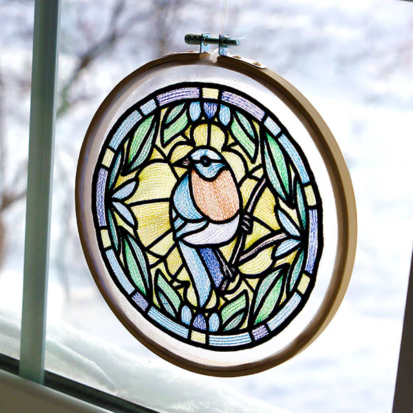 Stained Glass Birds - Western Bluebird - Image 6