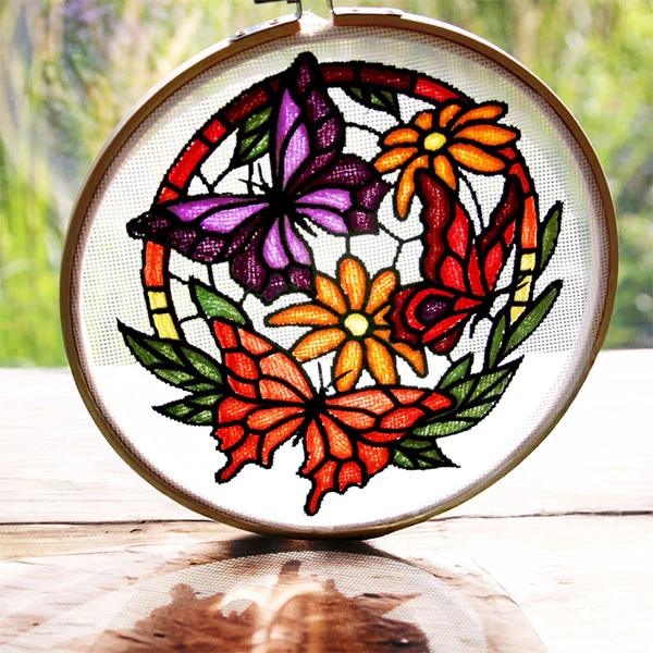 Stained Glass Butterfly Circle - Image 8