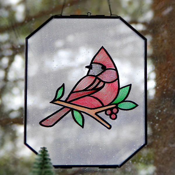 Stained Glass Christmas Accents - Cardinal - Image 10