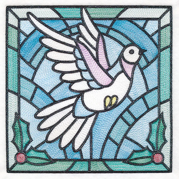 Stained Glass Christmas - Dove - Image 3