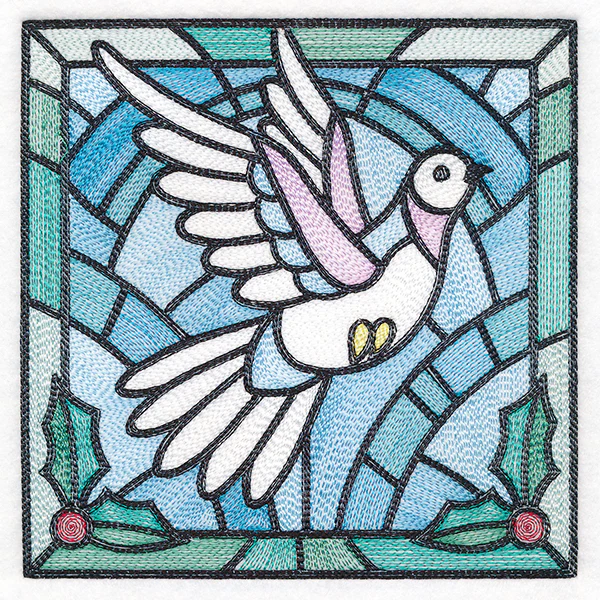 Stained Glass Christmas - Dove - Image 5
