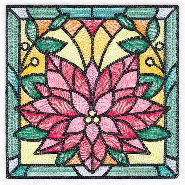 Stained Glass Christmas - Poinsettia - Image 3