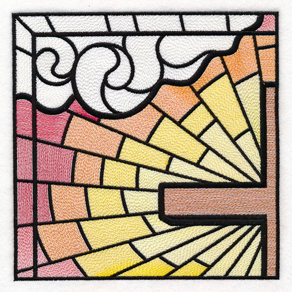 Stained Glass Cross at Sunrise Scene (Set) - Image 39
