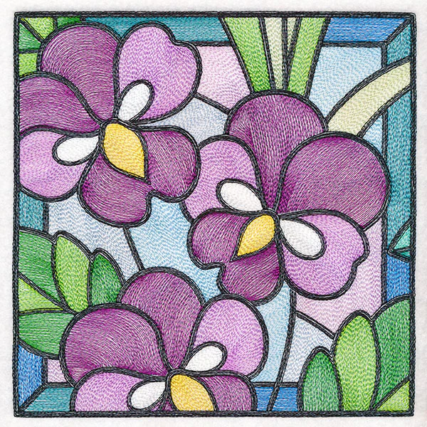 Stained Glass Garden - Violets - Image 13