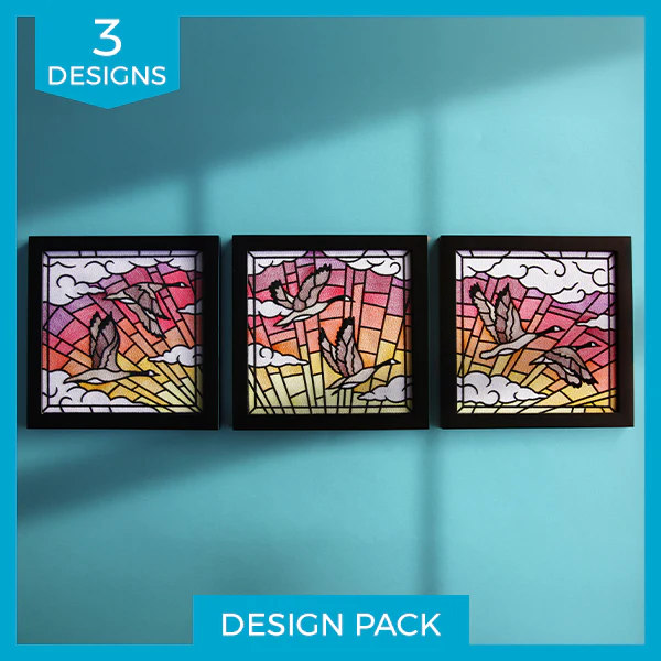 Stained Glass Geese in Flight Design Pack - Image 7