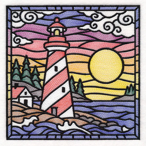 Stained Glass Lighthouse Square - Image 9
