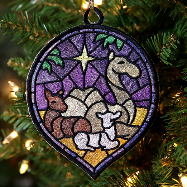Stained Glass Nativity Ornament - Animals - Image 3