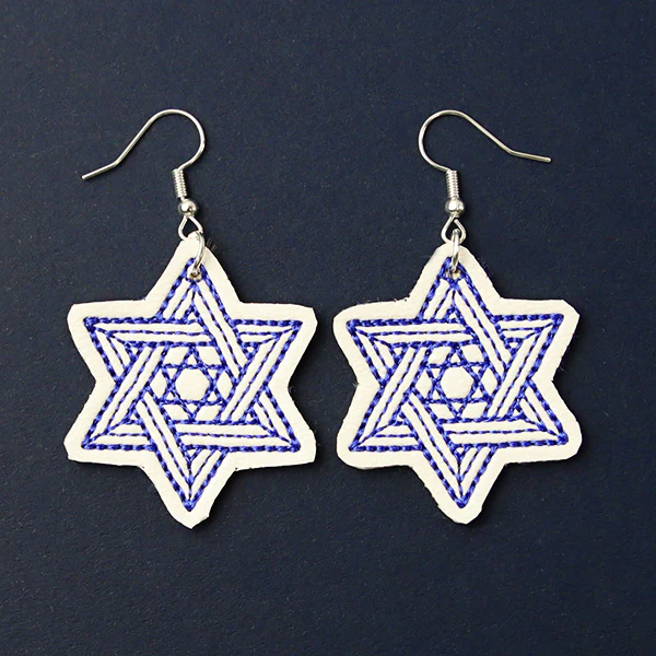 Star of David Earrings (In-the-Hoop) - Image 2