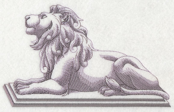 Stately Lion on Plinth - Image 3