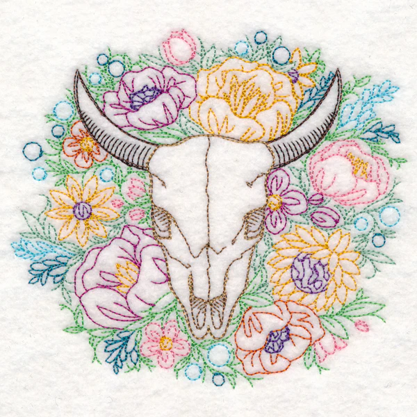 Steer Skull Etching (Vintage) - Image 3