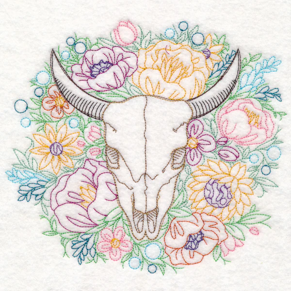 Steer Skull Etching (Vintage) - Image 5