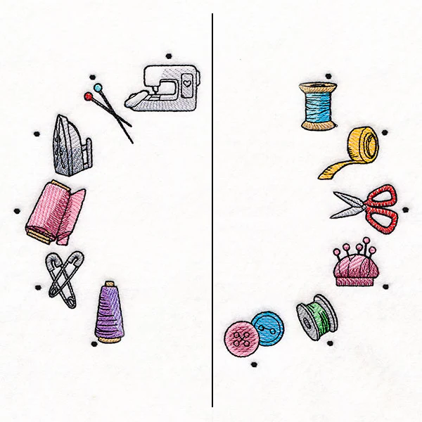 Stitch of Time Sewing Notions Clock - Split - Image 5
