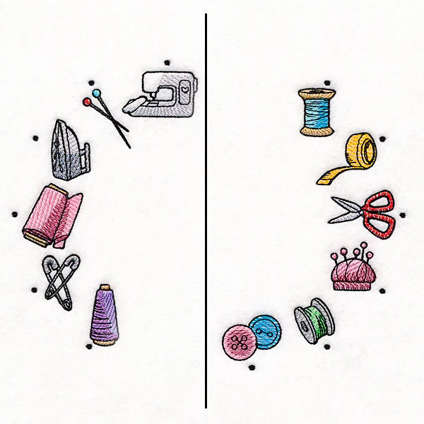 Stitch of Time Sewing Notions Clock - Split - Image 8