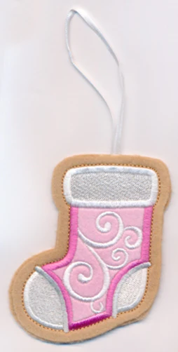 Stocking Cookie Ornament (In-the-Hoop) - Image 2